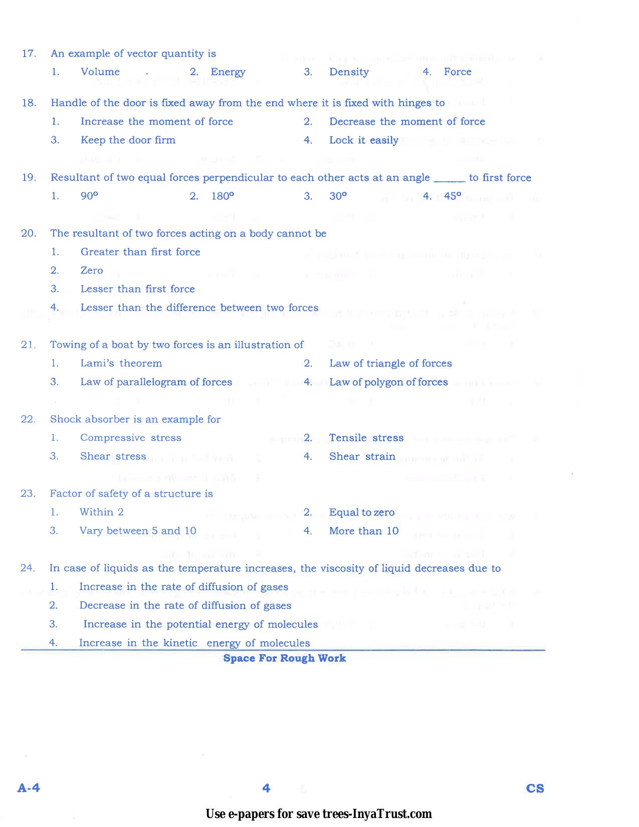 Karnataka Diploma CET- 2015 Computer Science and Engg / Information Science Engg Question Paper - Page 4