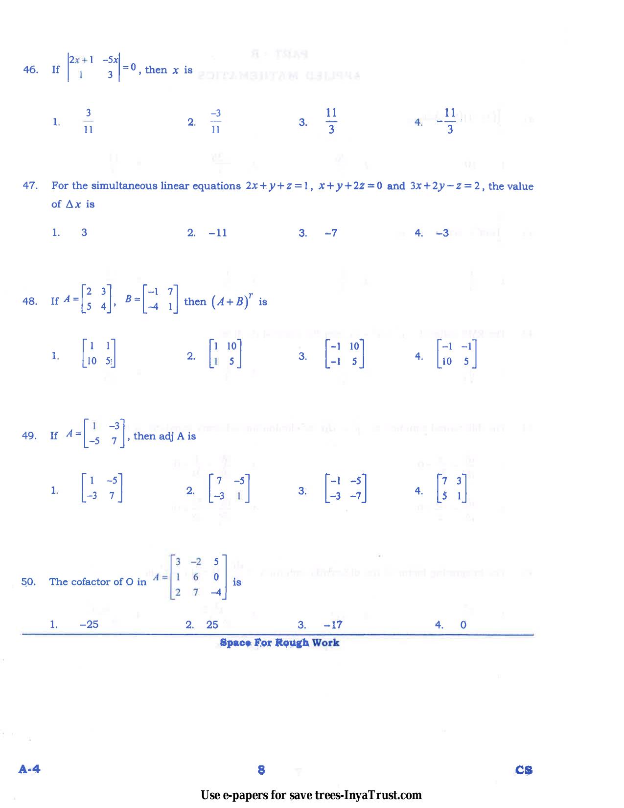 Karnataka Diploma CET- 2015 Computer Science and Engg / Information Science Engg Question Paper - Page 8