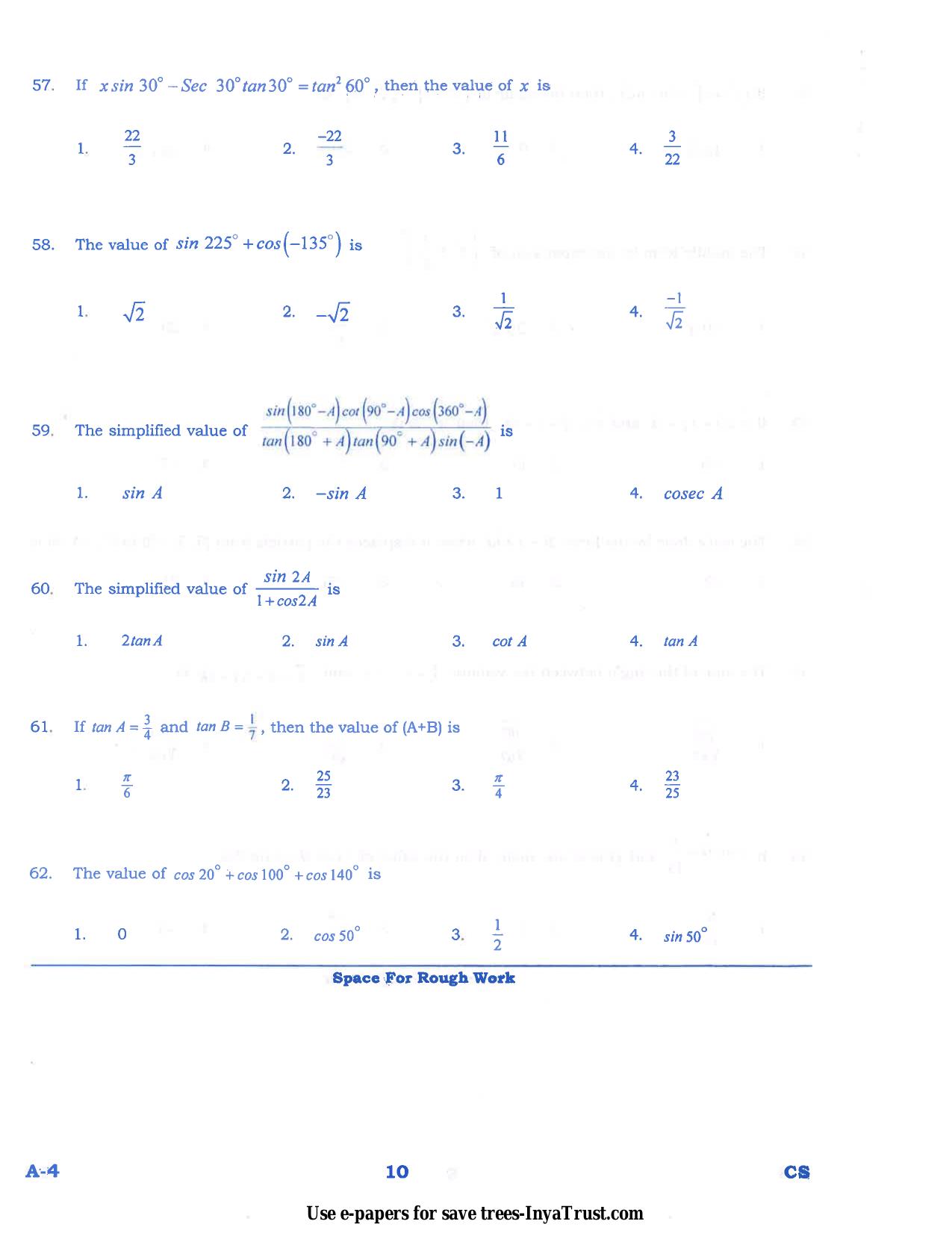 Karnataka Diploma CET- 2015 Computer Science and Engg / Information Science Engg Question Paper - Page 10