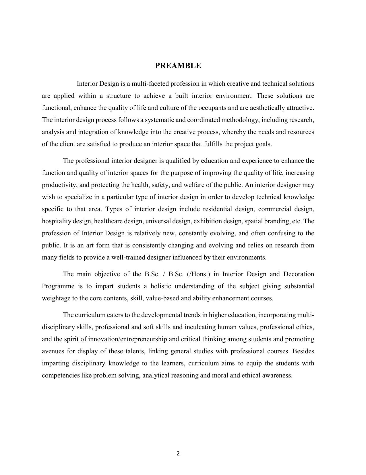 AIFD B.Sc IDD (NEP) Syllabus - Page 3
