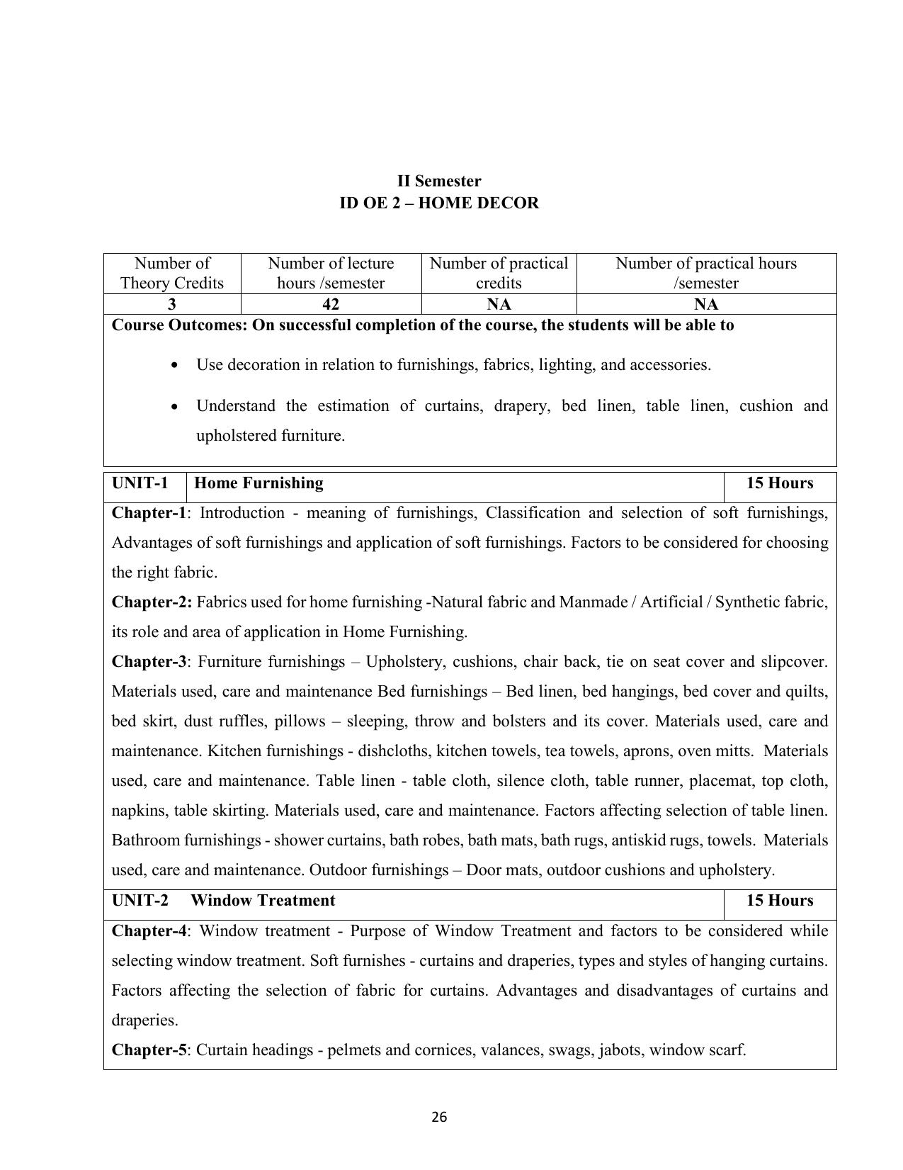 AIFD B.Sc IDD (NEP) Syllabus - Page 27