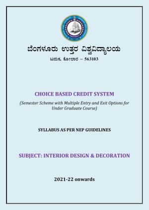 AIFD B.Sc IDD (NEP) Syllabus