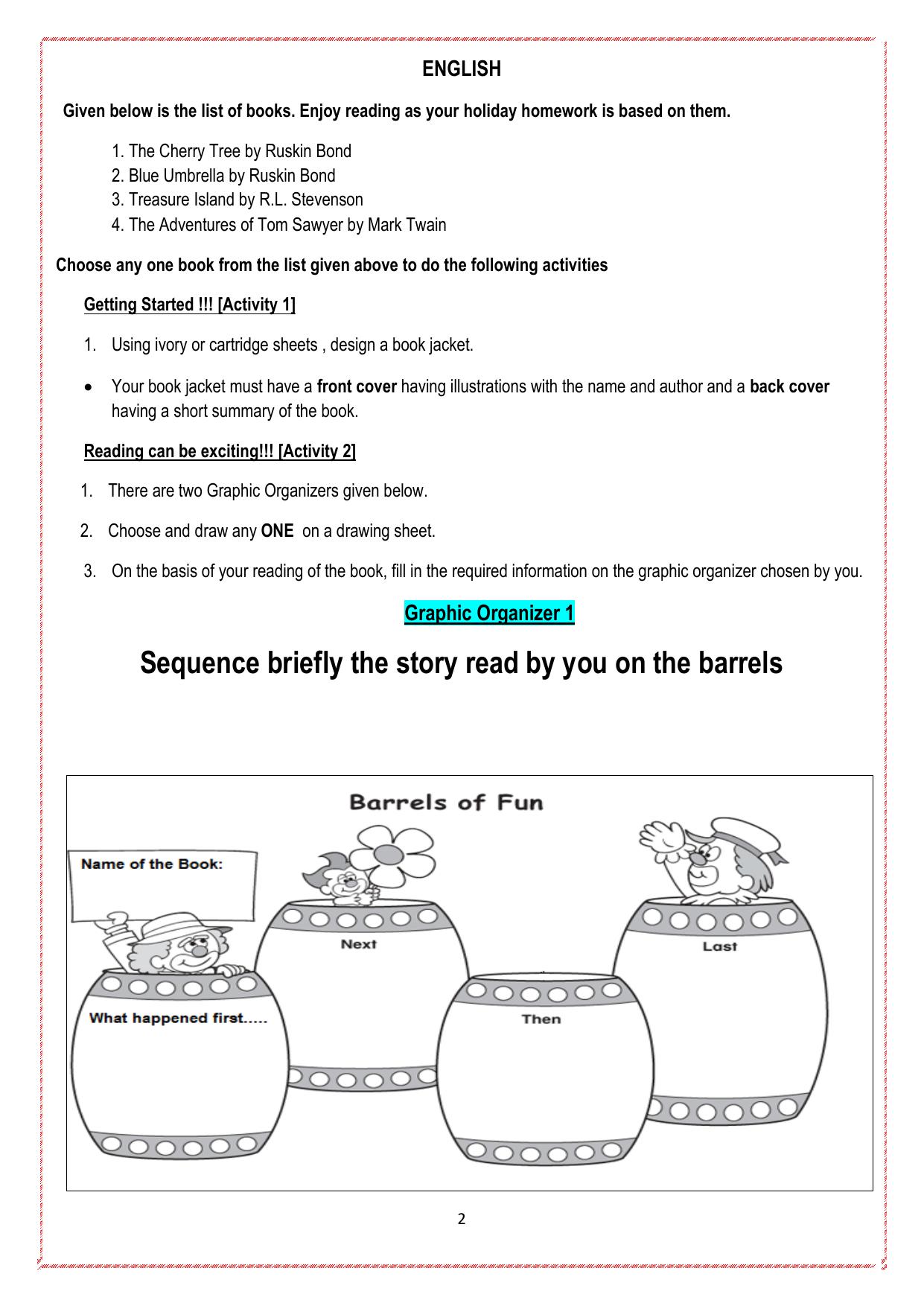 Worksheet for Class 4 English Assignment 111 - Page 1