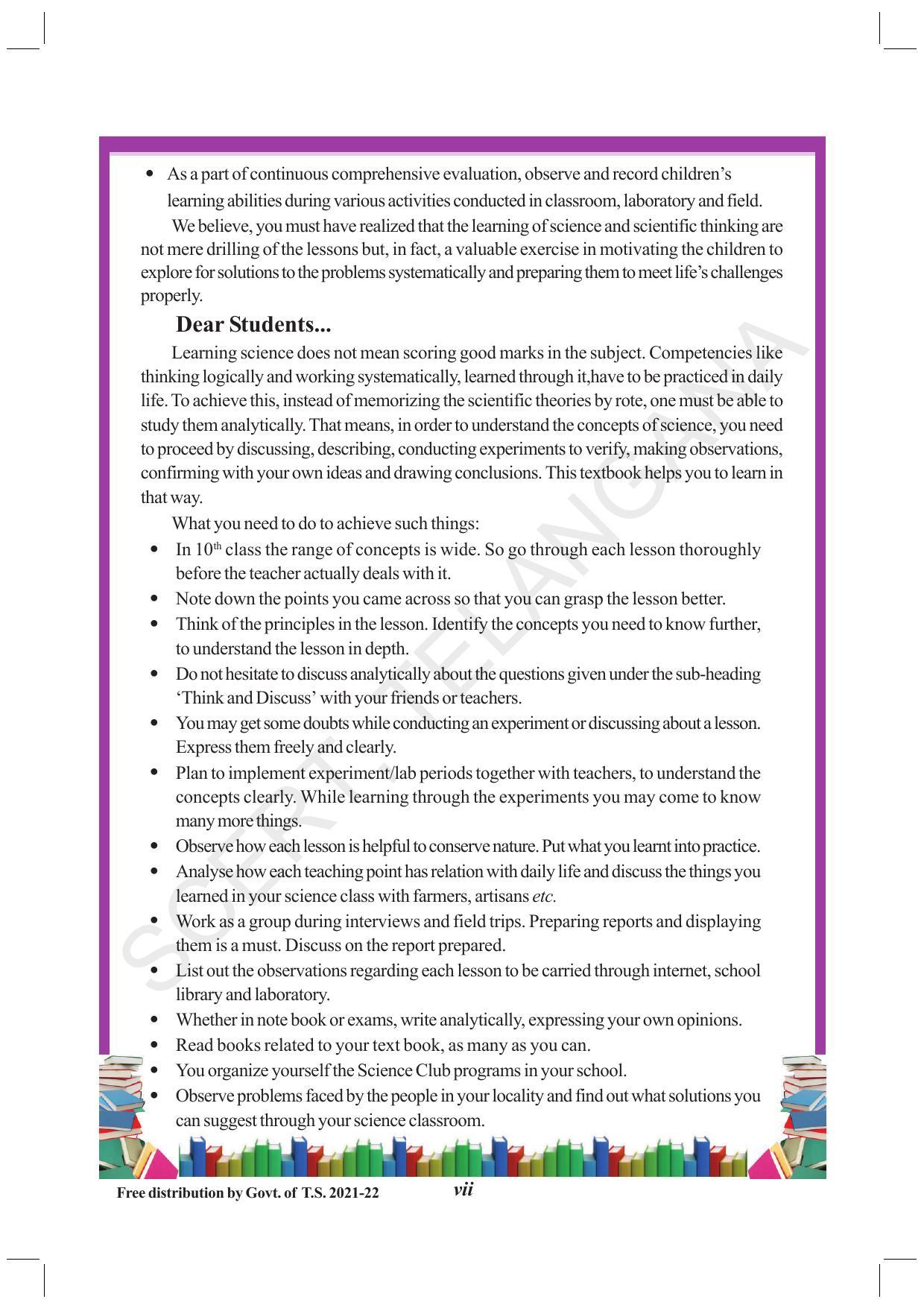 TS SCERT Class 10 Physical Science (English Medium) Text Book - Page 9