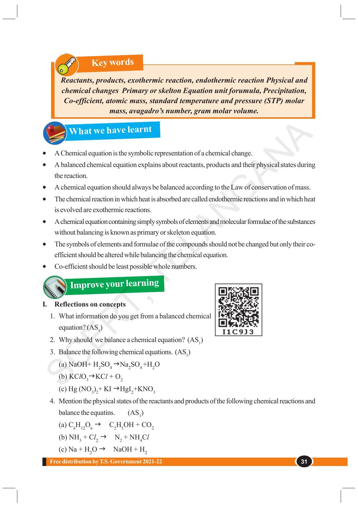 TS SCERT Class 10 Physical Science (English Medium) Text Book - Page 43