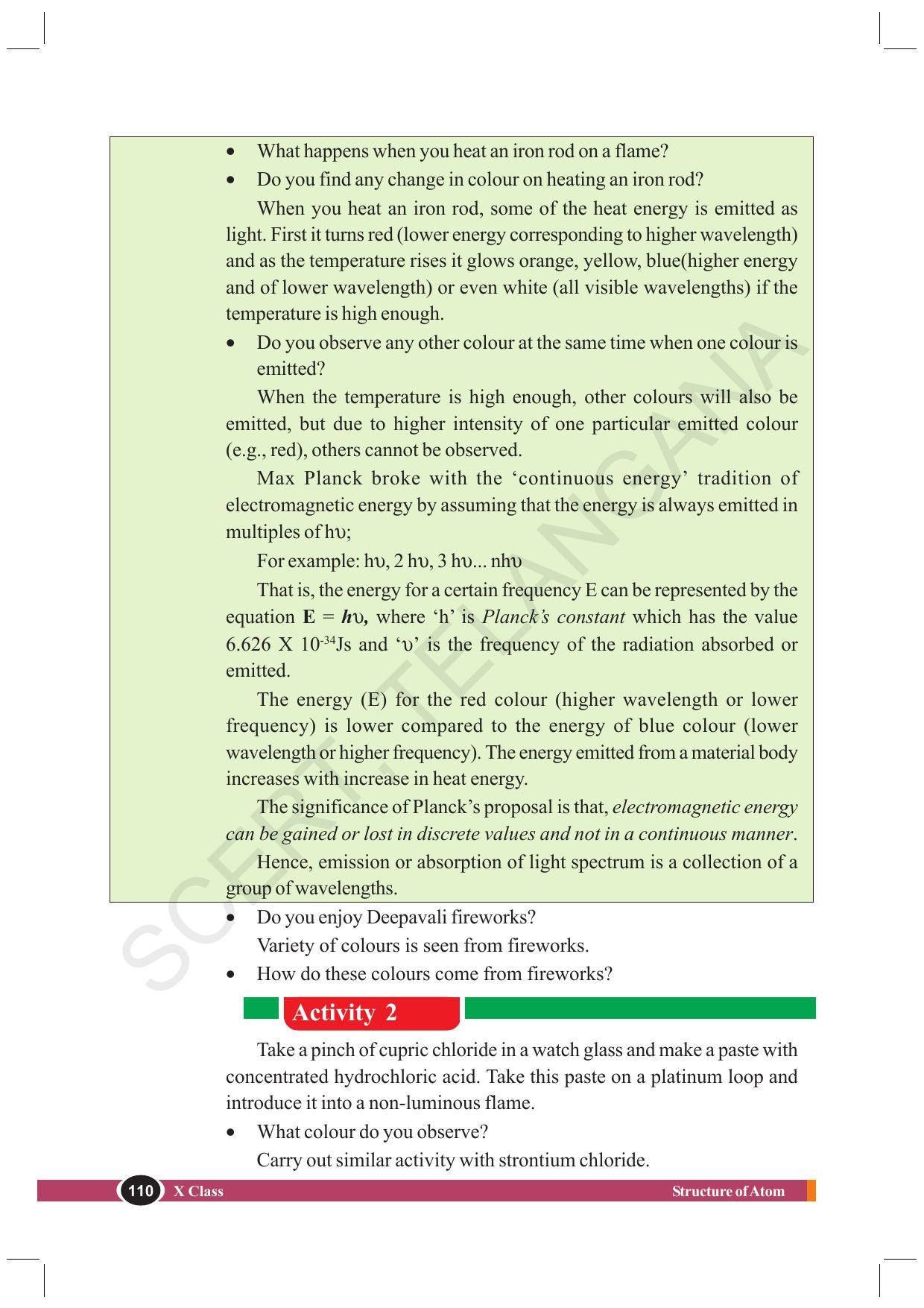 TS SCERT Class 10 Physical Science (English Medium) Text Book - Page 122