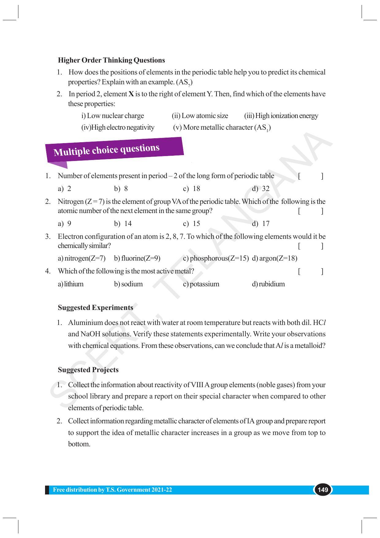 TS SCERT Class 10 Physical Science (English Medium) Text Book - Page 161