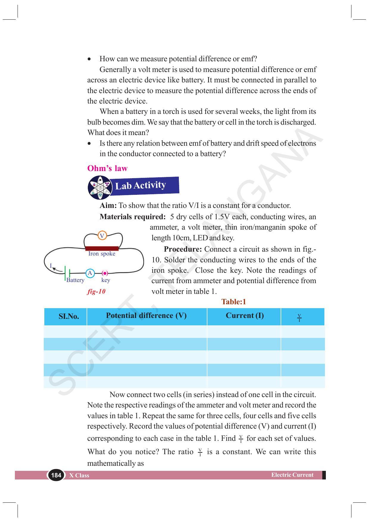 TS SCERT Class 10 Physical Science (English Medium) Text Book - Page 196