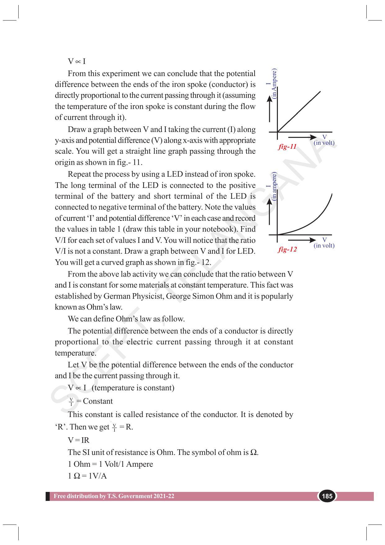 TS SCERT Class 10 Physical Science (English Medium) Text Book - Page 197