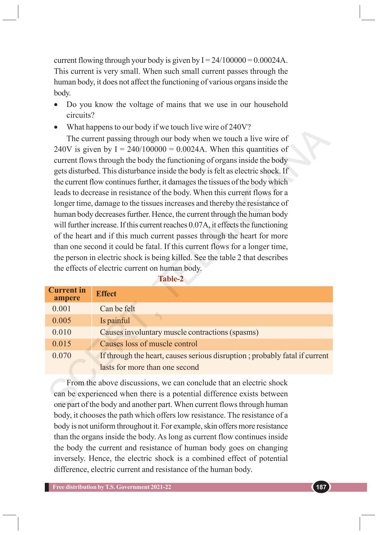 TS SCERT Class 10 Physical Science (English Medium) Text Book - Page 199