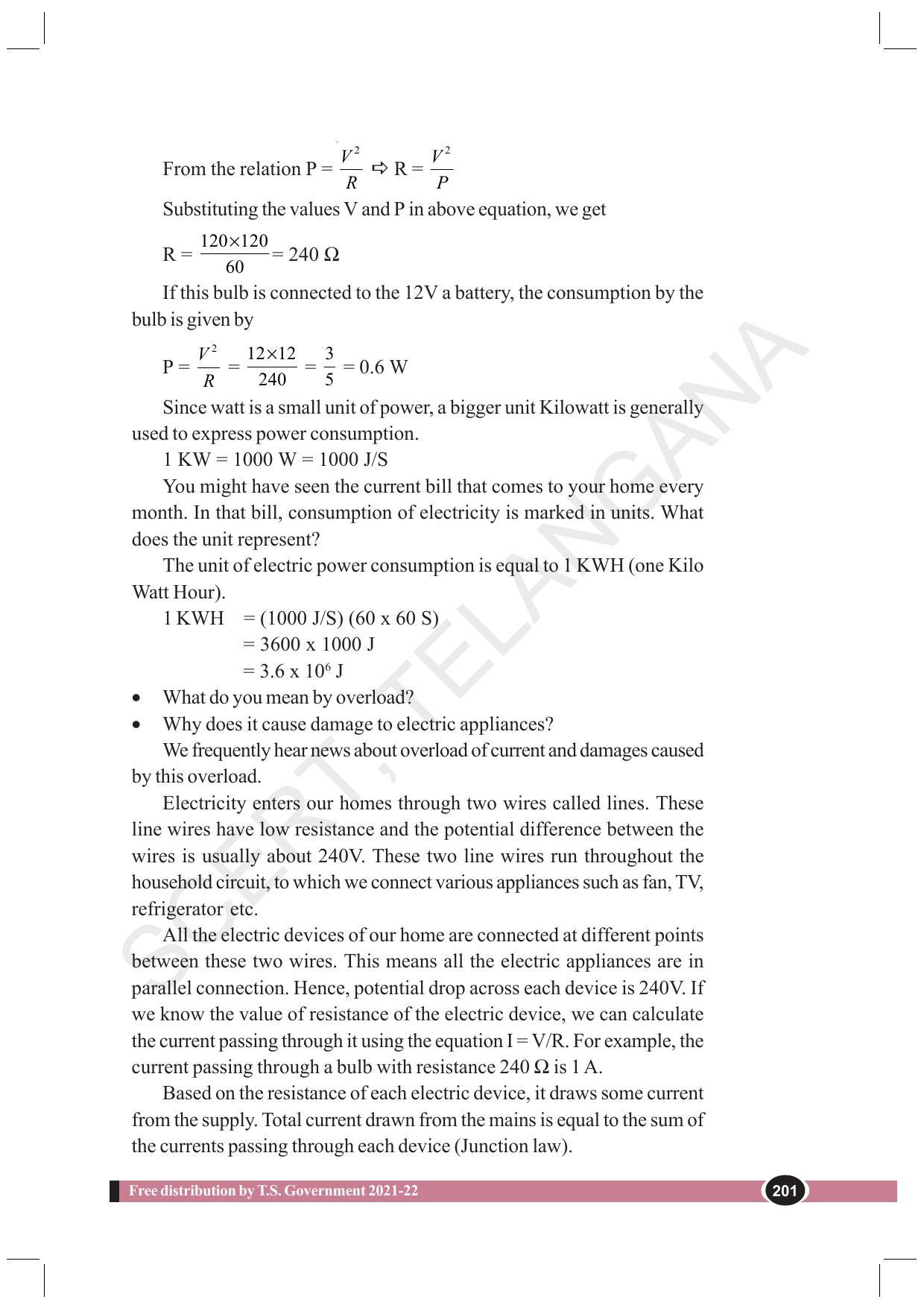 TS SCERT Class 10 Physical Science (English Medium) Text Book - Page 213