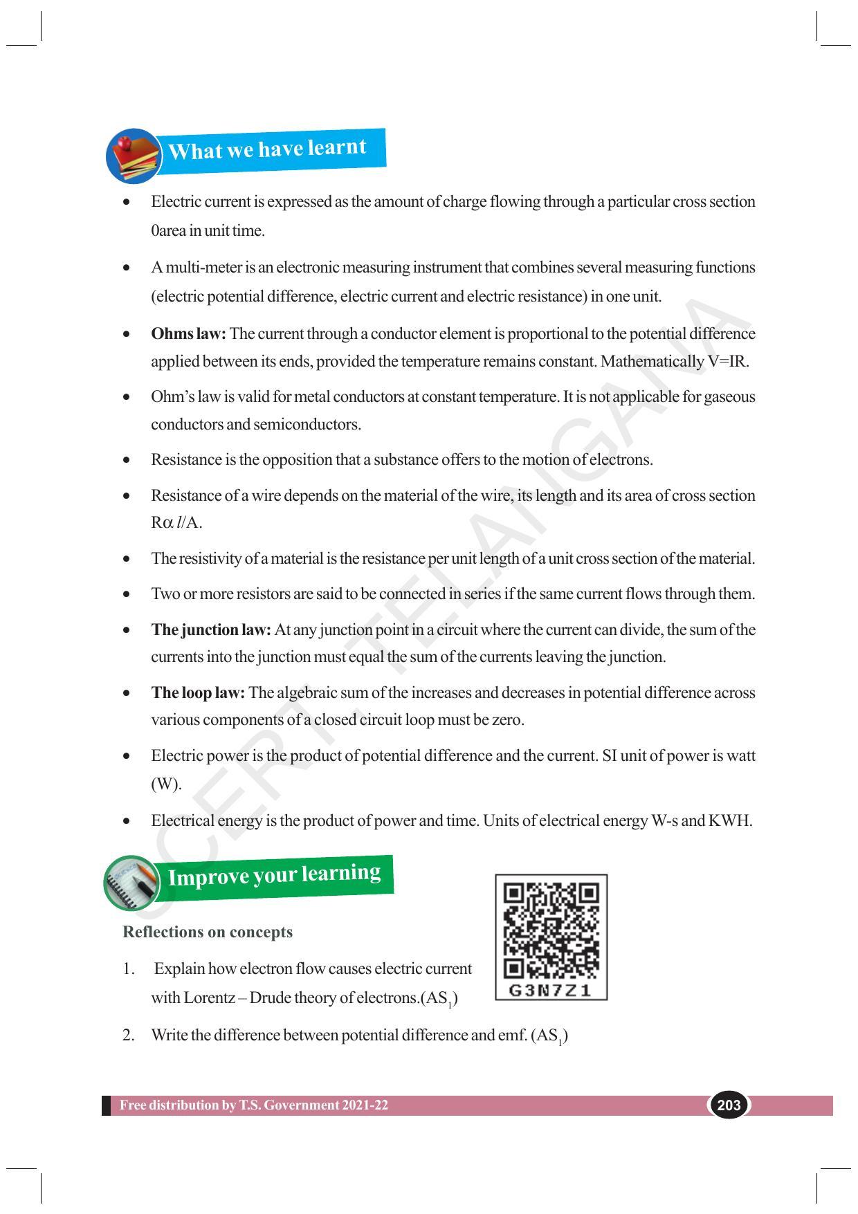 TS SCERT Class 10 Physical Science (English Medium) Text Book - Page 215