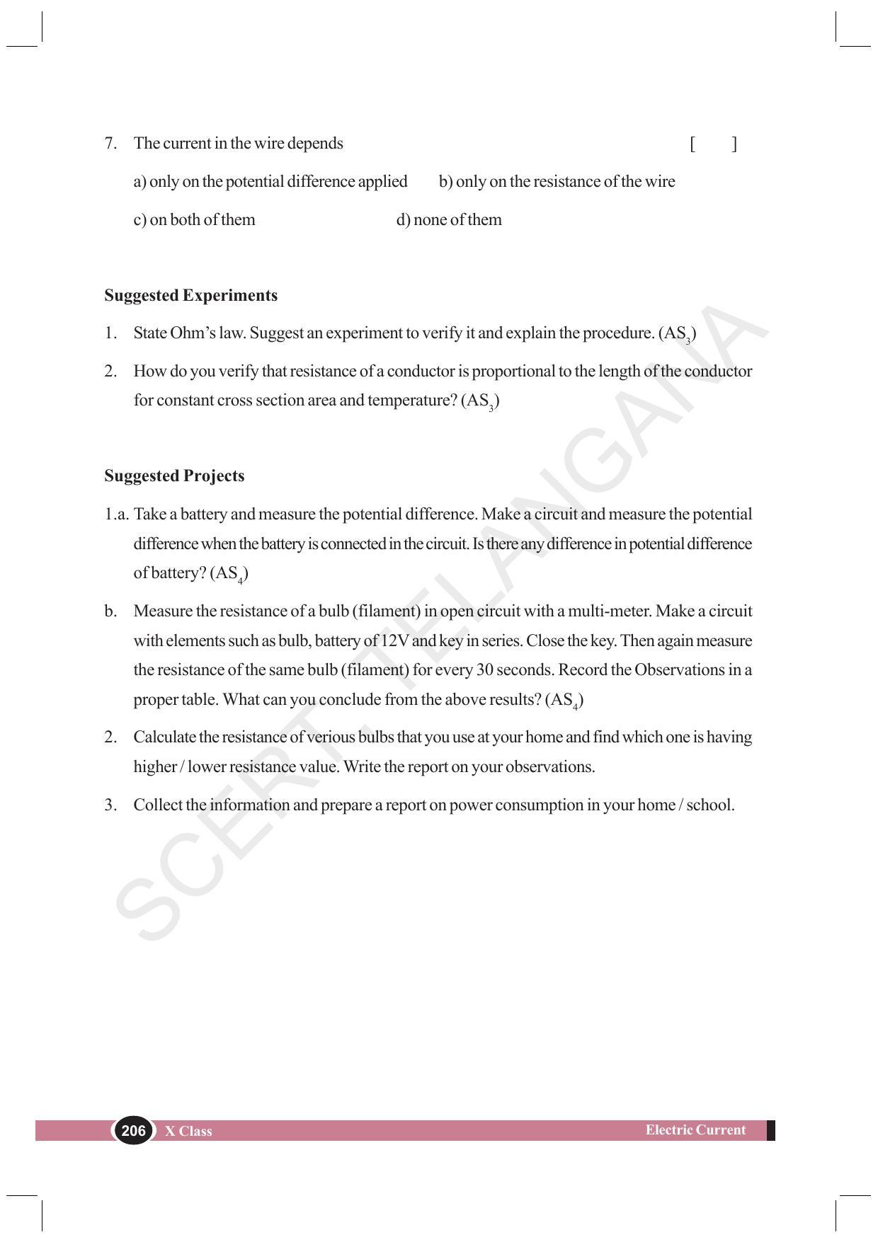 TS SCERT Class 10 Physical Science (English Medium) Text Book - Page 218