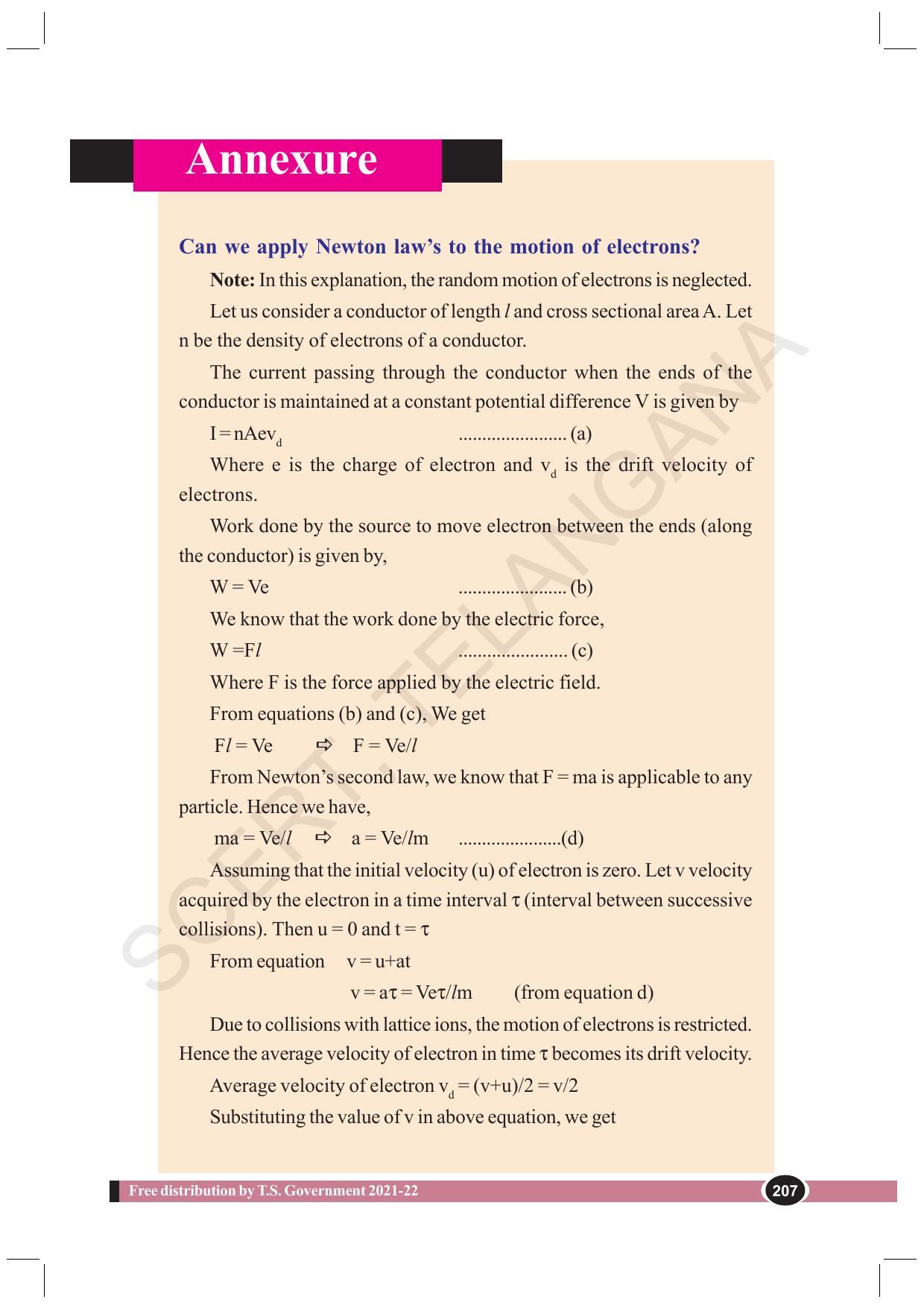 TS SCERT Class 10 Physical Science (English Medium) Text Book - Page 219