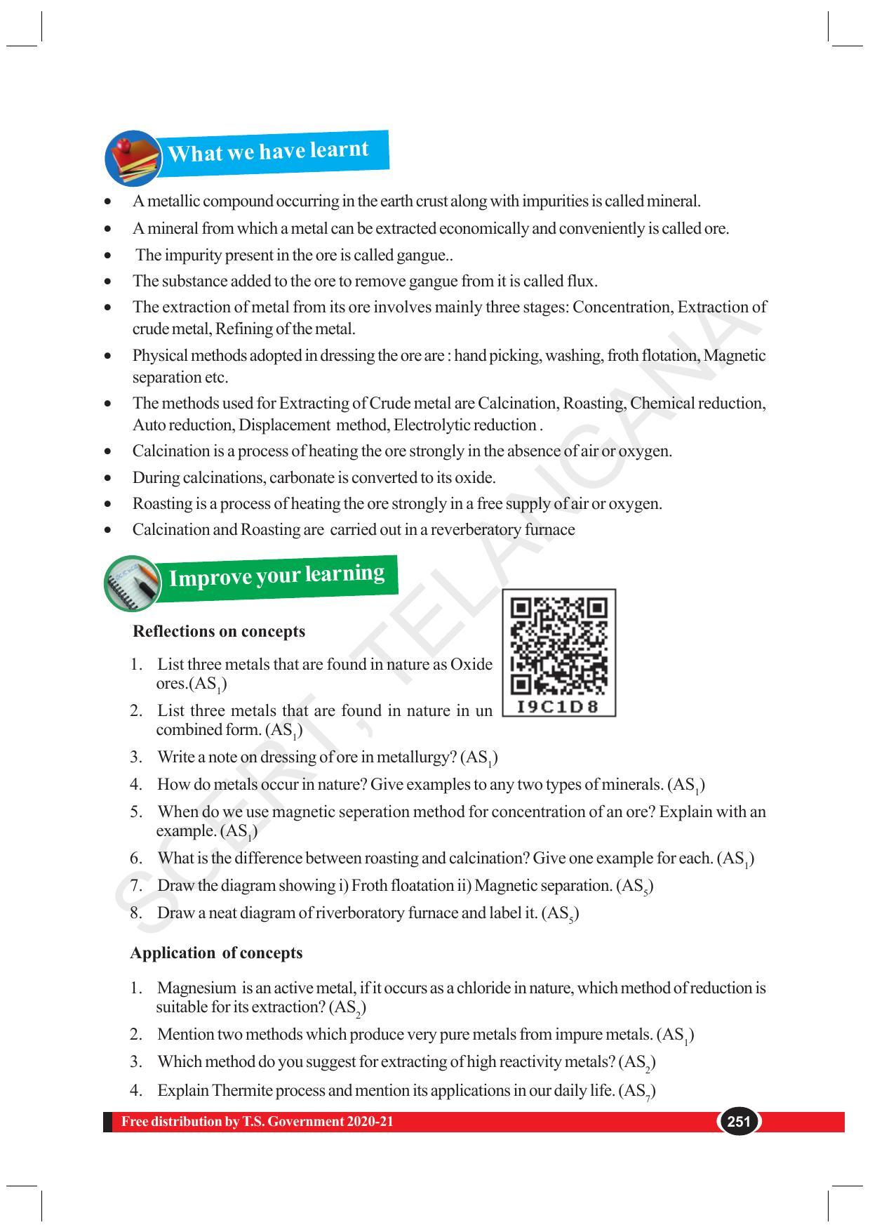 TS SCERT Class 10 Physical Science (English Medium) Text Book - Page 263
