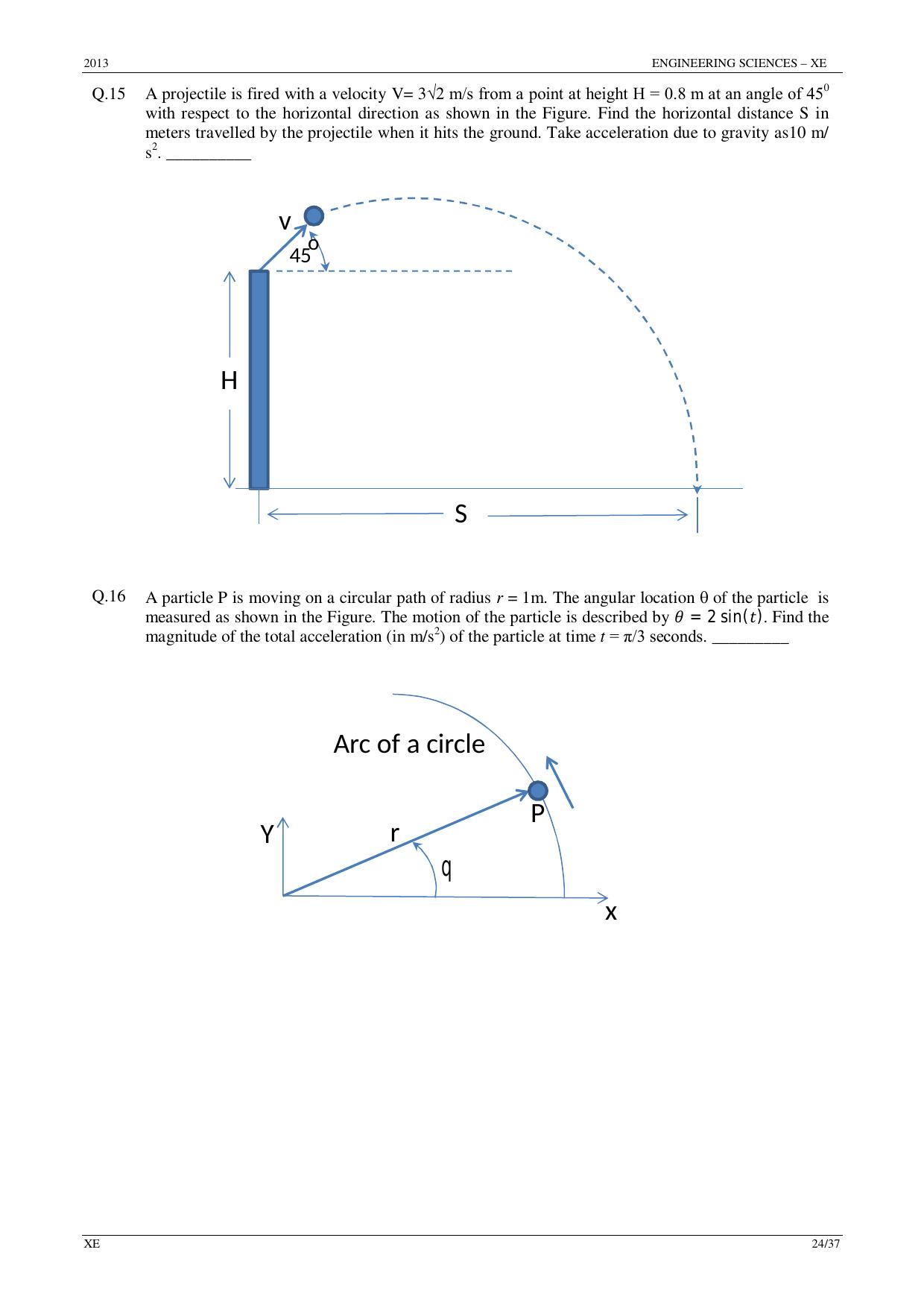 GATE 2013 Engineering Sciences (XE) Question Paper with Answer Key - Page 24