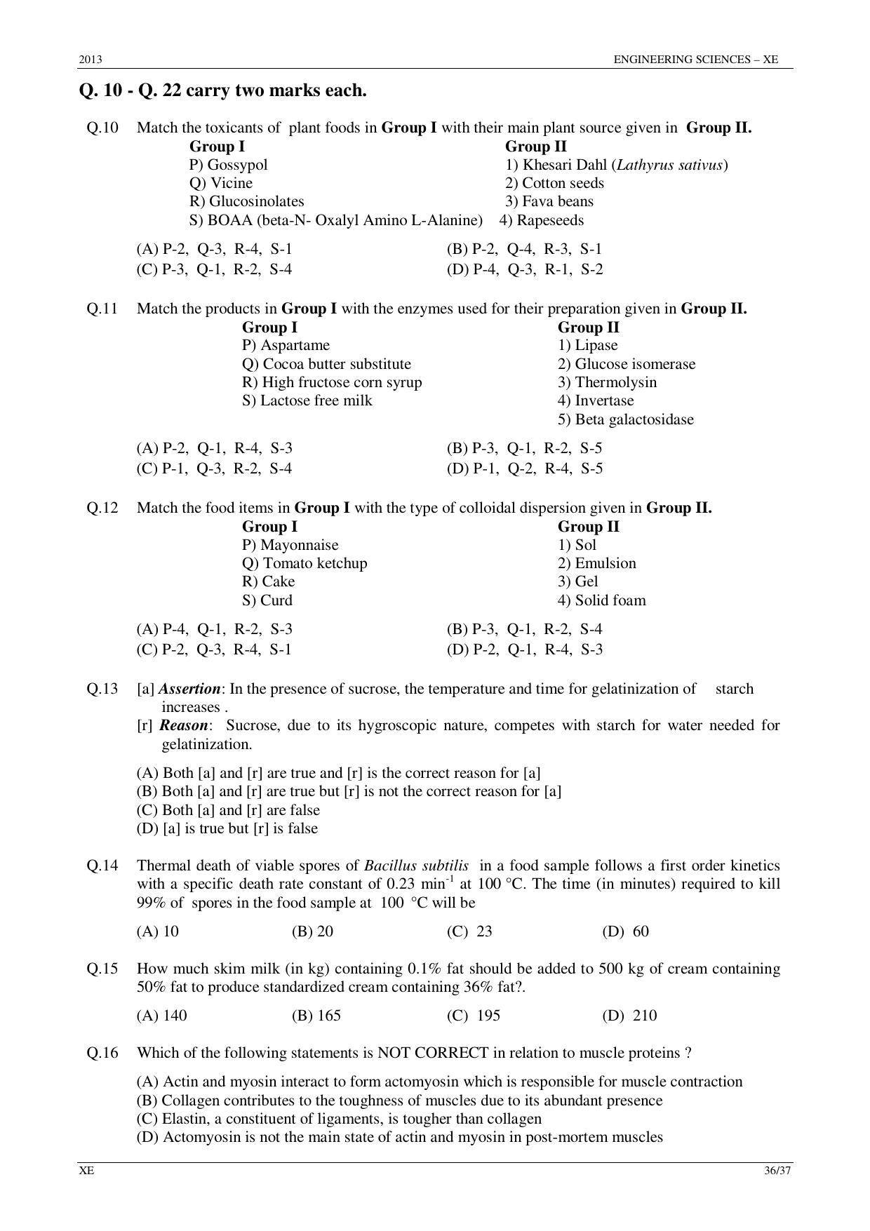GATE 2013 Engineering Sciences (XE) Question Paper with Answer Key - Page 36