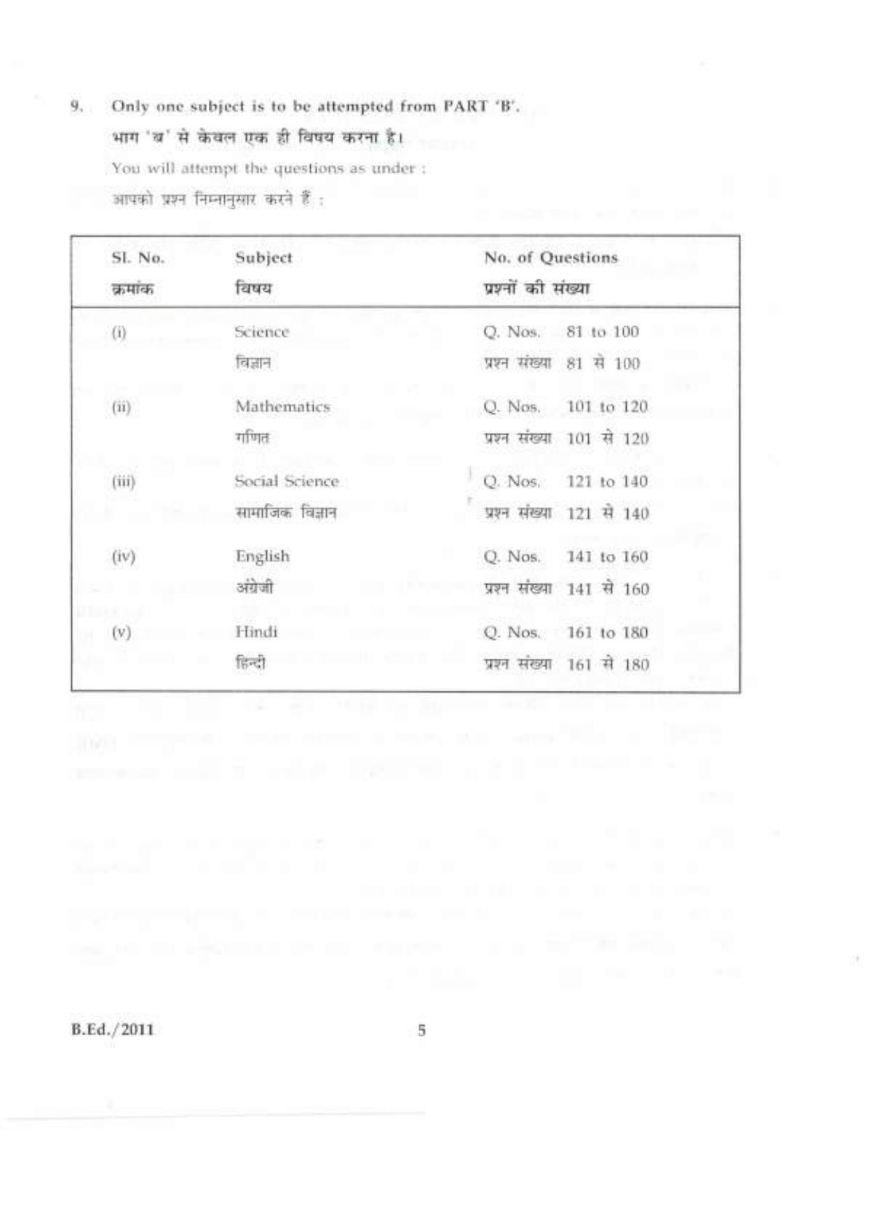 IGNOU B.Ed 2011 Question Paper - Page 4
