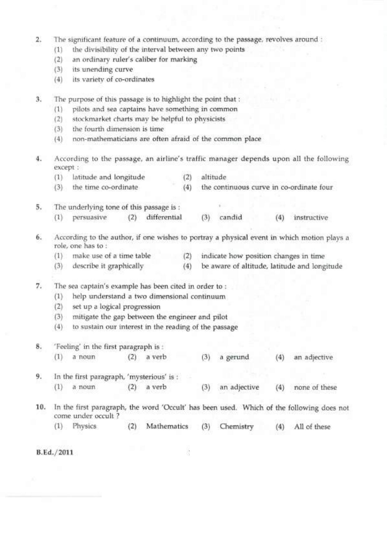 IGNOU B.Ed 2011 Question Paper - Page 9