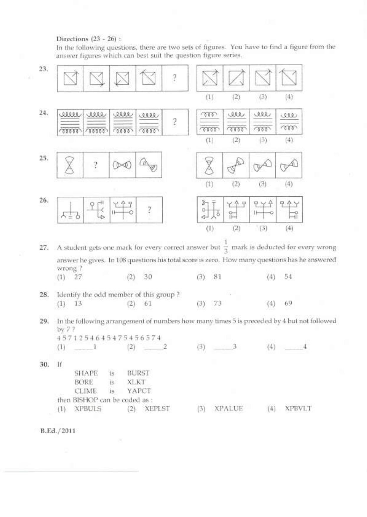 IGNOU B.Ed 2011 Question Paper - Page 15