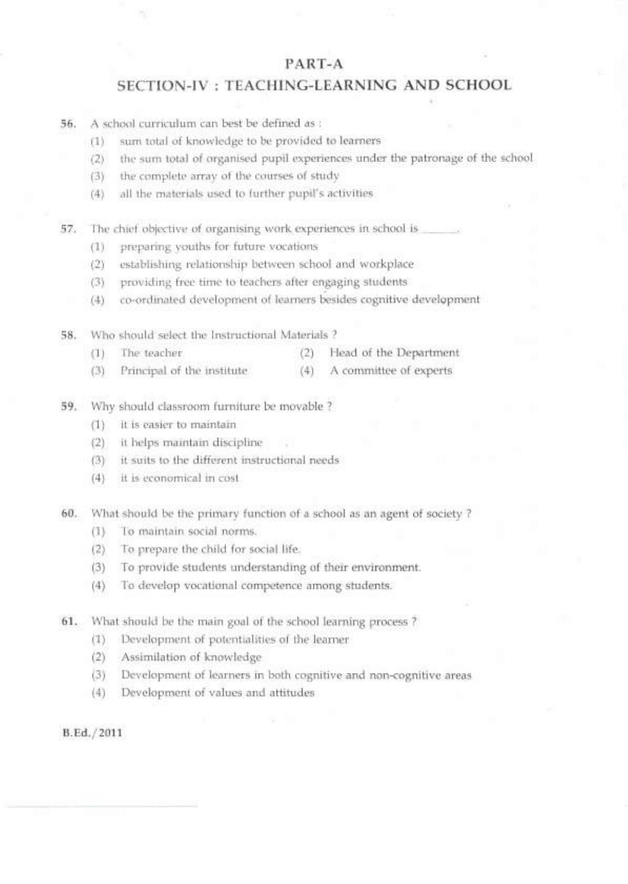 IGNOU B.Ed 2011 Question Paper - Page 23