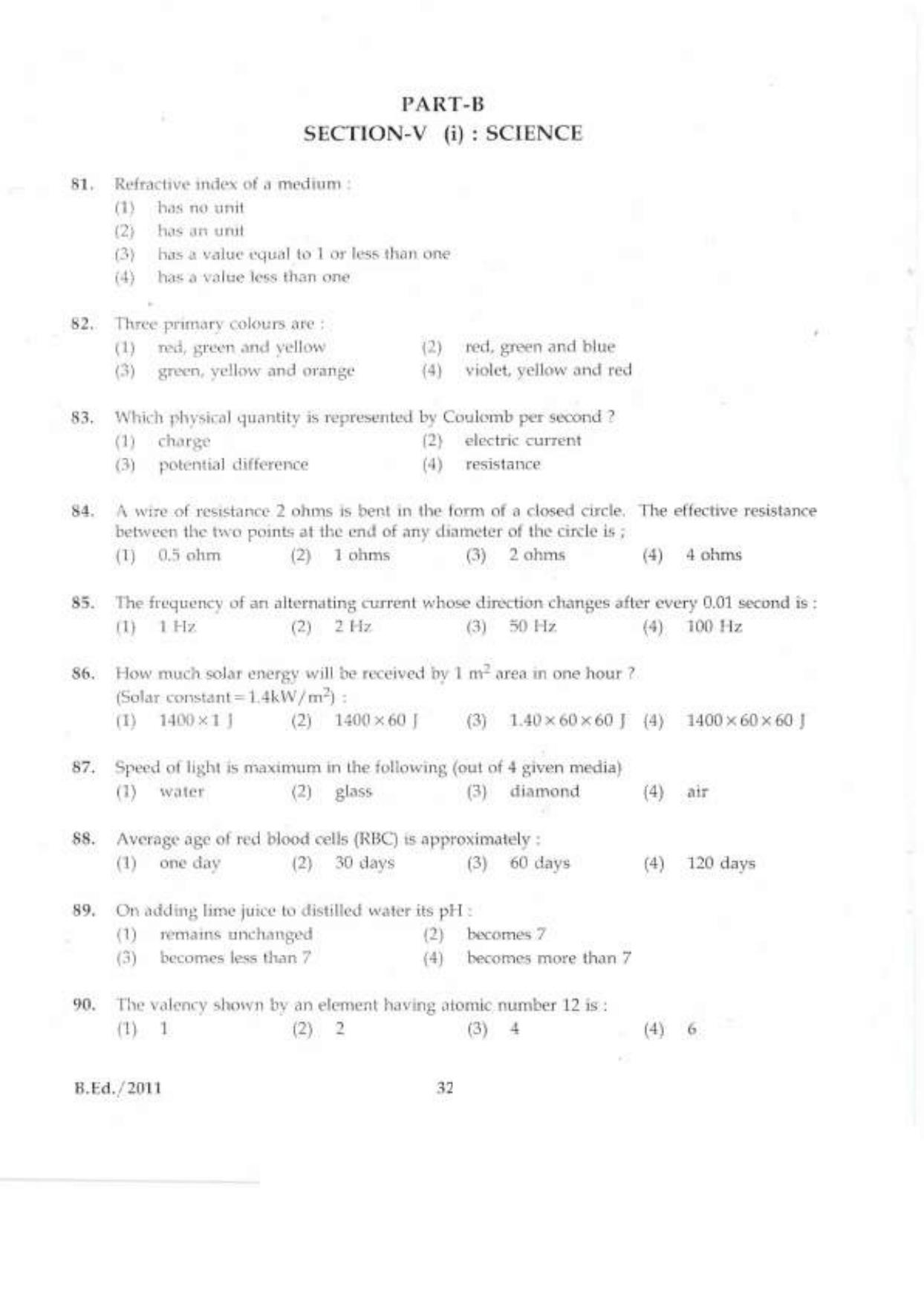 IGNOU B.Ed 2011 Question Paper - Page 31