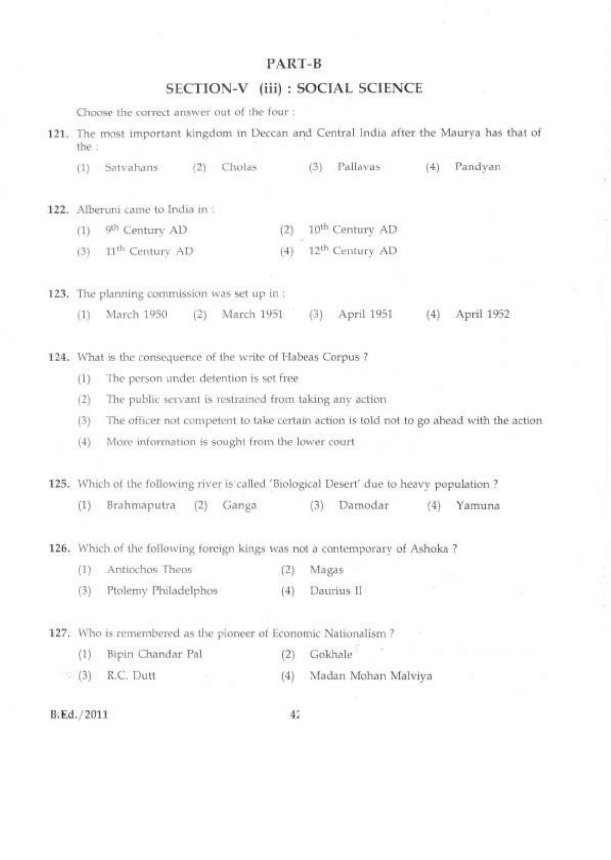 IGNOU B.Ed 2011 Question Paper - Page 41