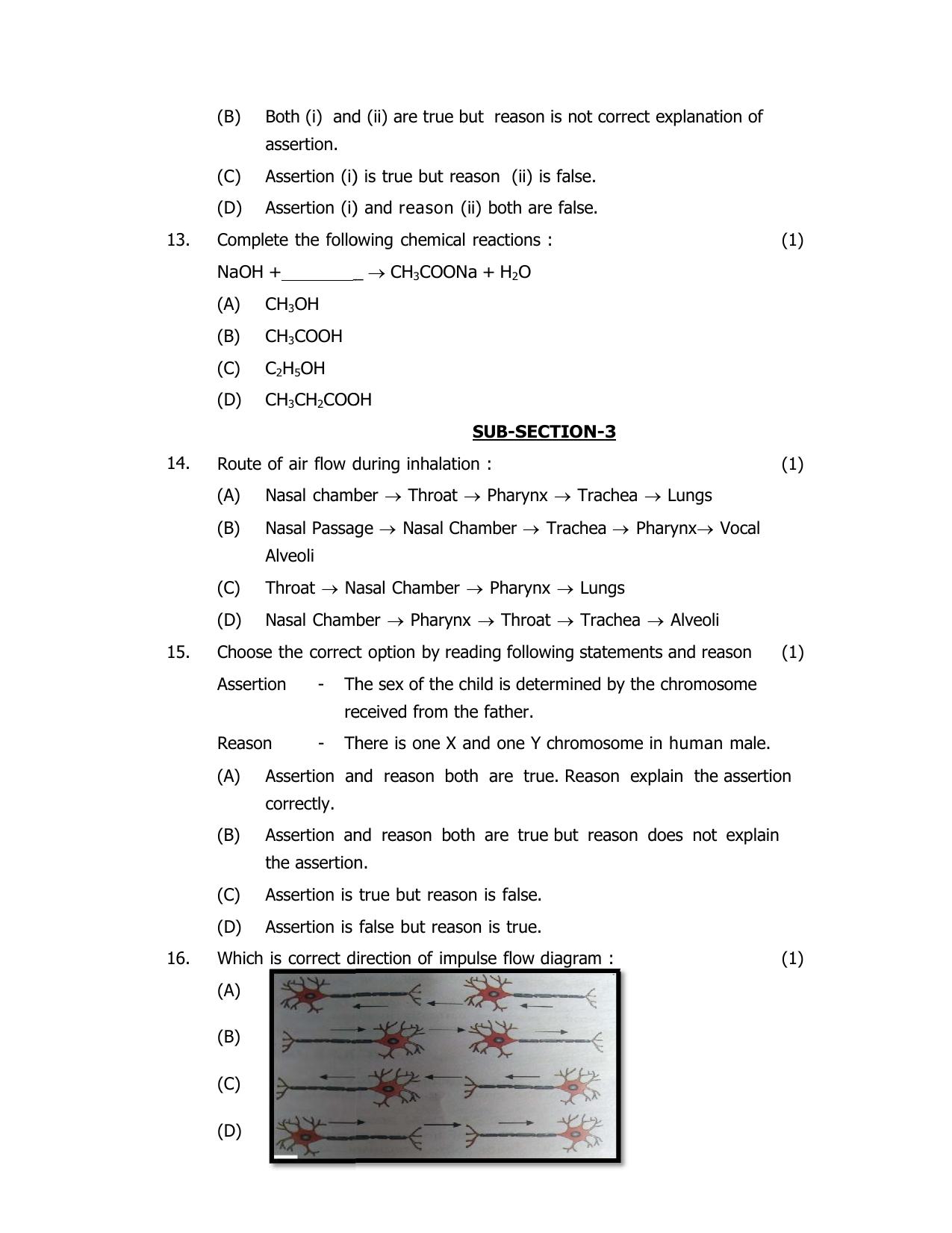 UP Board Class 10 Science Model Papers 2024 - Page 4
