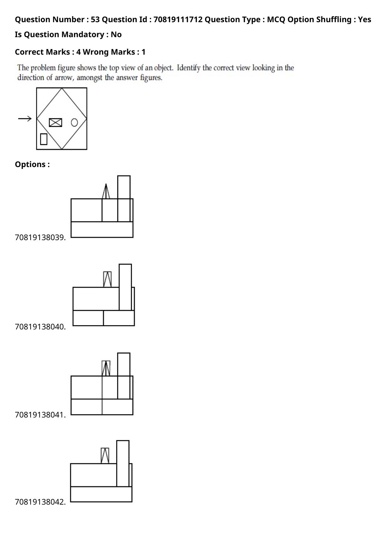 JEE Mains 2021: B.Arch Marathi (Shift 2) 23-02-2021 Question Paper - Page 59