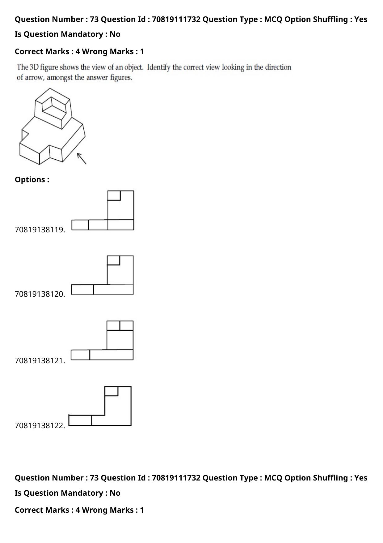 JEE Mains 2021: B.Arch Marathi (Shift 2) 23-02-2021 Question Paper - Page 98
