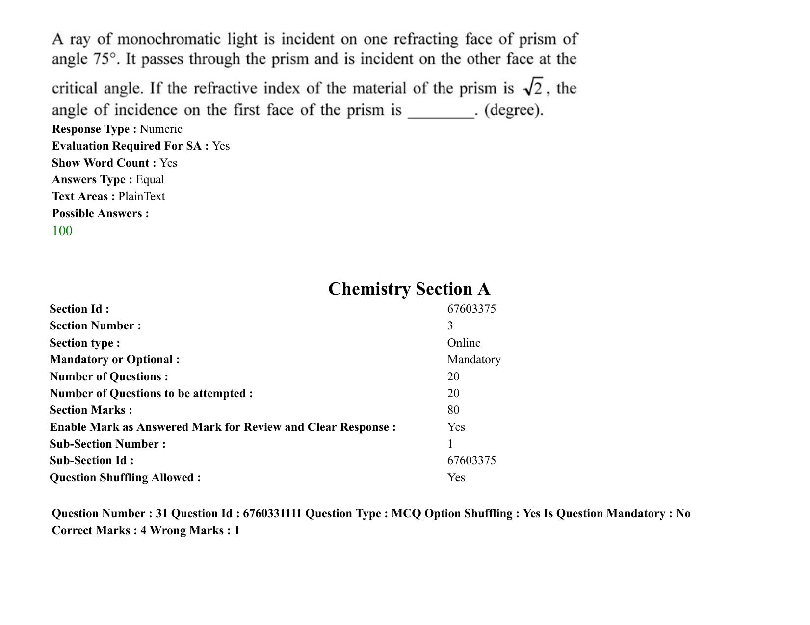 JEE Mains 2021: BTech (Shift1) 03-08-2021 Question Paper - Page 22