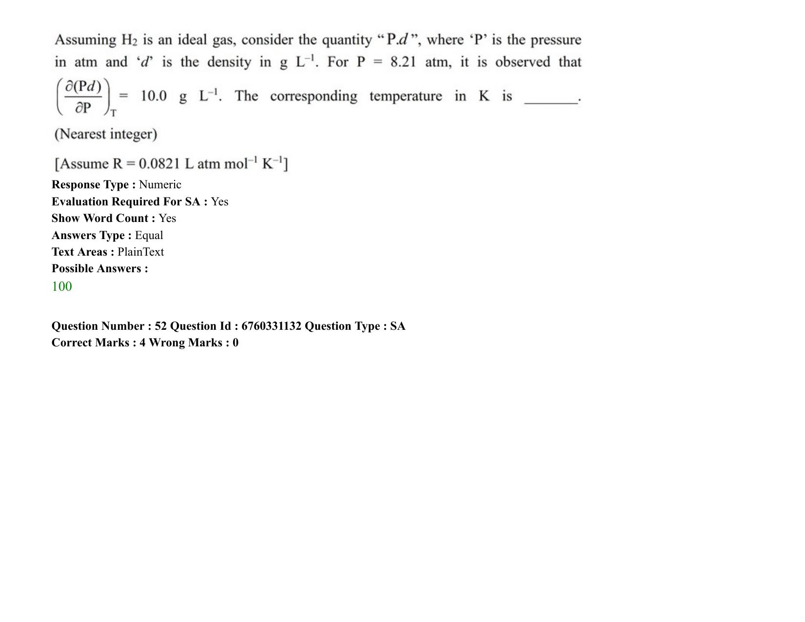 JEE Mains 2021: BTech (Shift1) 03-08-2021 Question Paper - Page 40