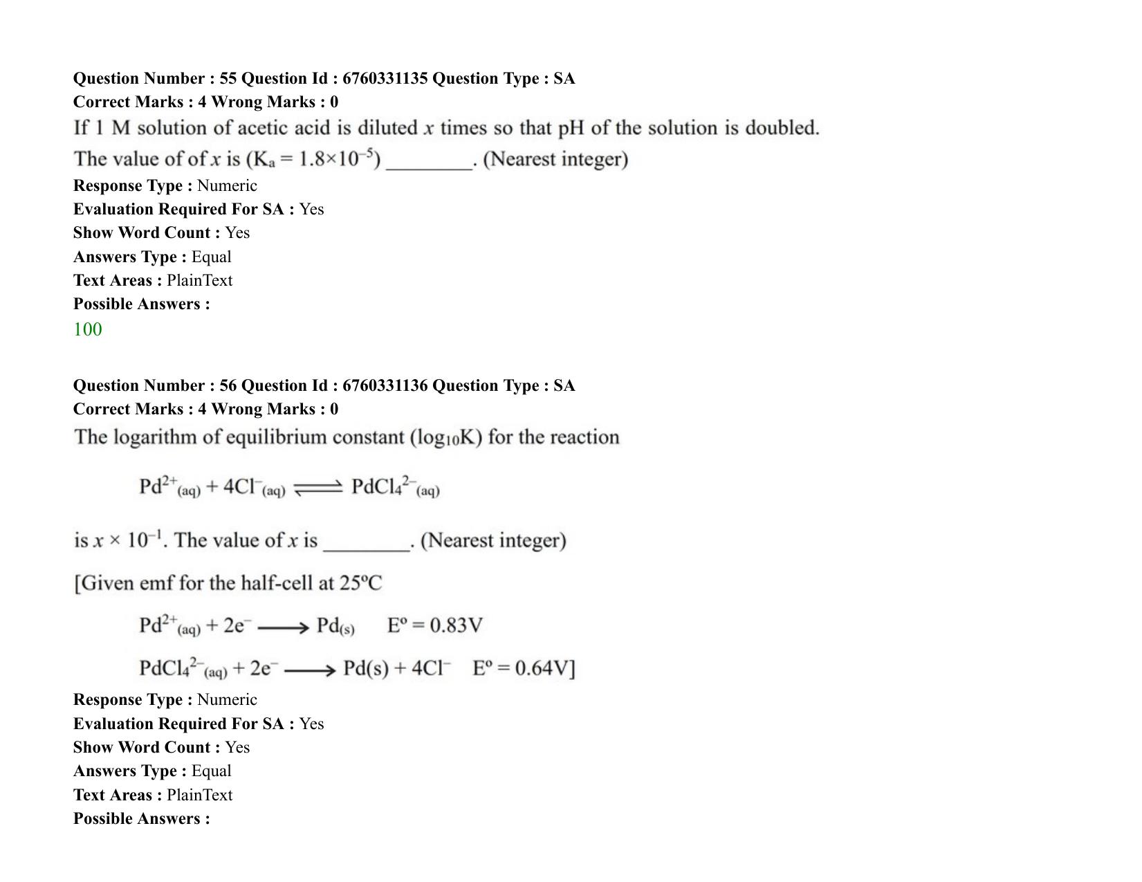 JEE Mains 2021: BTech (Shift1) 03-08-2021 Question Paper - Page 43