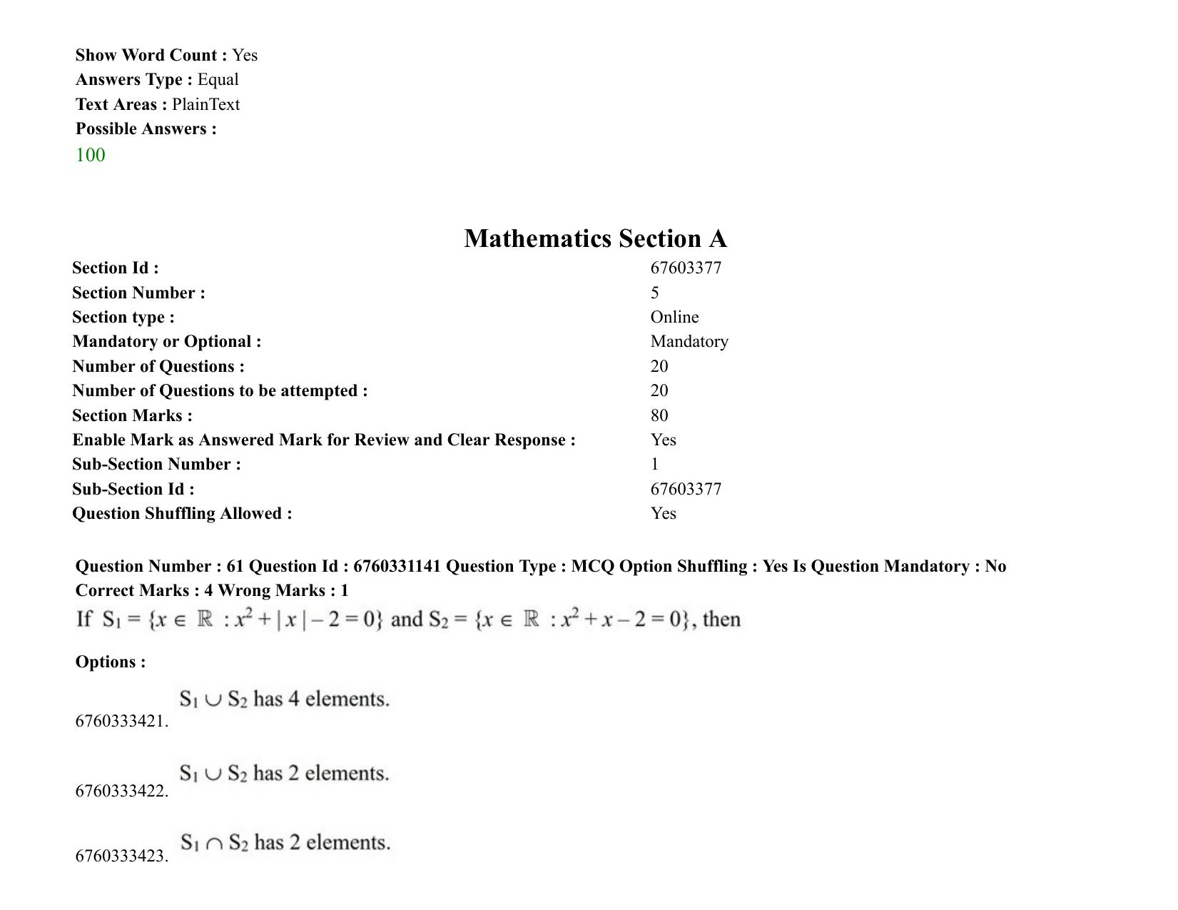 JEE Mains 2021: BTech (Shift1) 03-08-2021 Question Paper - Page 46