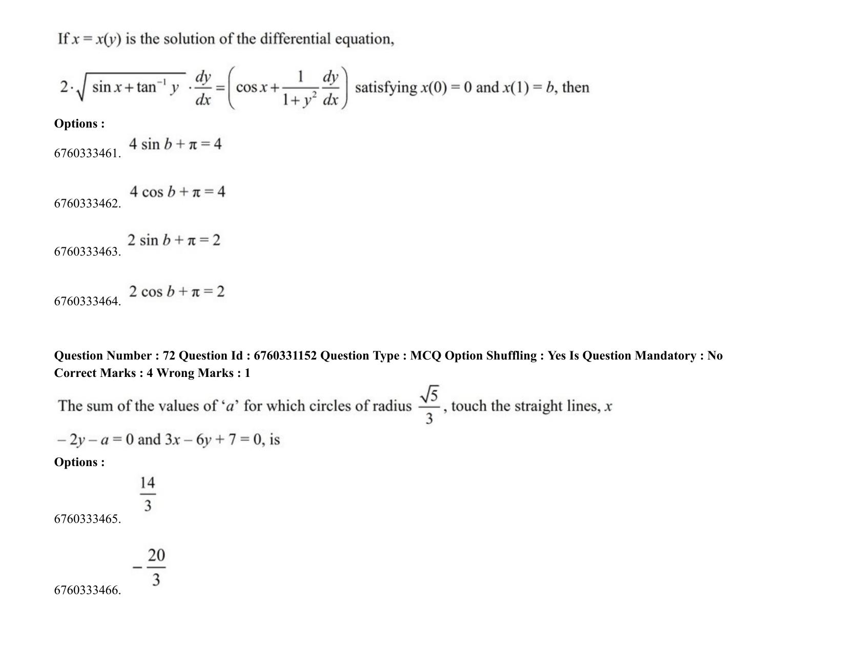 JEE Mains 2021: BTech (Shift1) 03-08-2021 Question Paper - Page 53