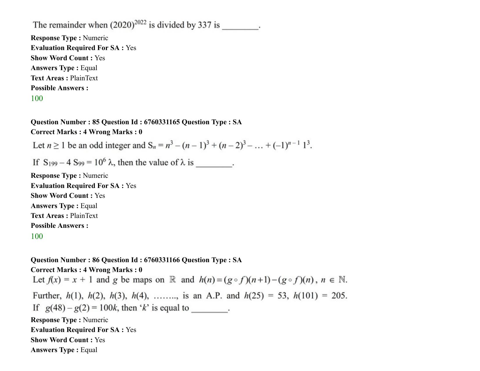 JEE Mains 2021: BTech (Shift1) 03-08-2021 Question Paper - Page 61