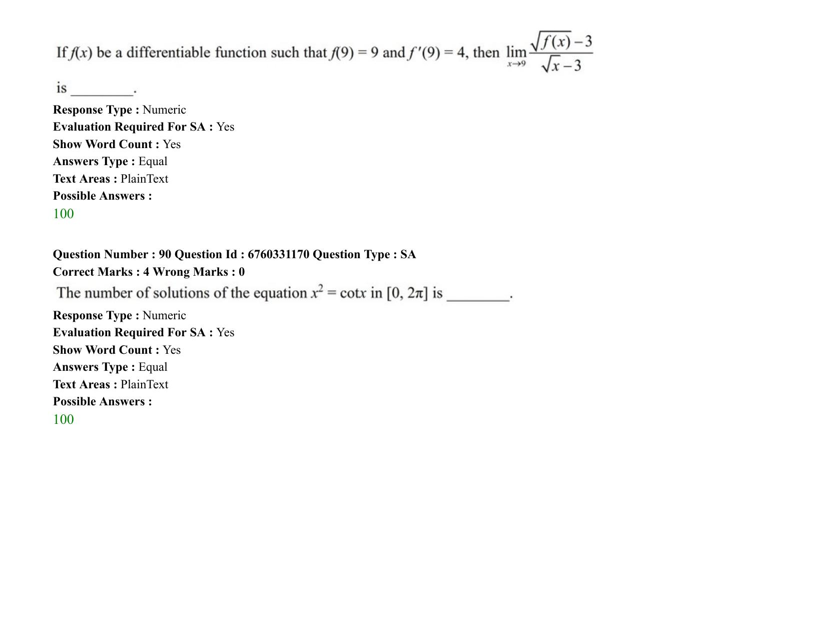 JEE Mains 2021: BTech (Shift1) 03-08-2021 Question Paper - Page 63