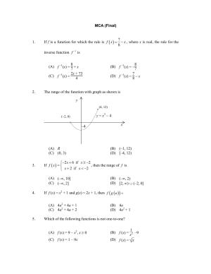 CUSAT CAT 2017 MCA Regular Question Paper