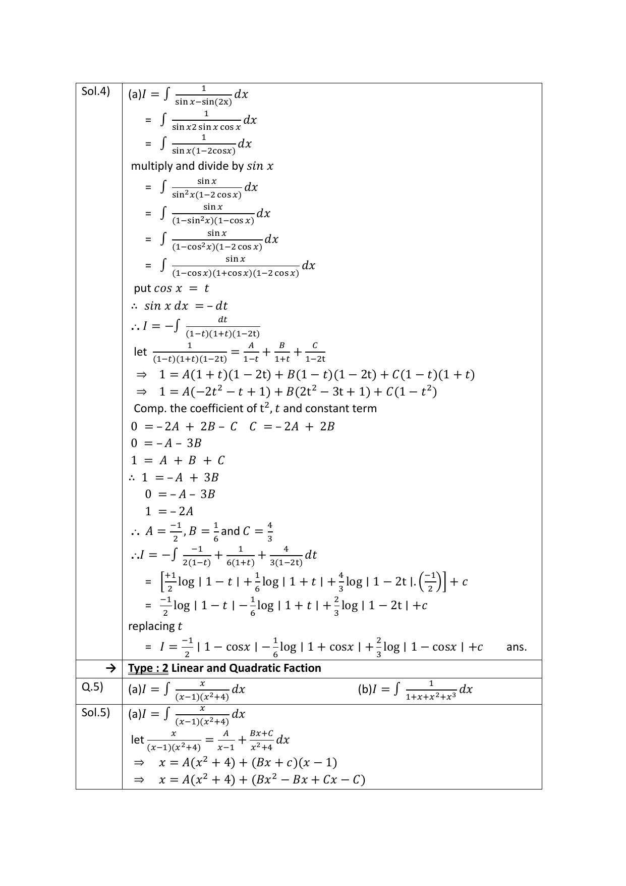 CBSE Class 12 Maths Integration Assignment 5 - Page 3