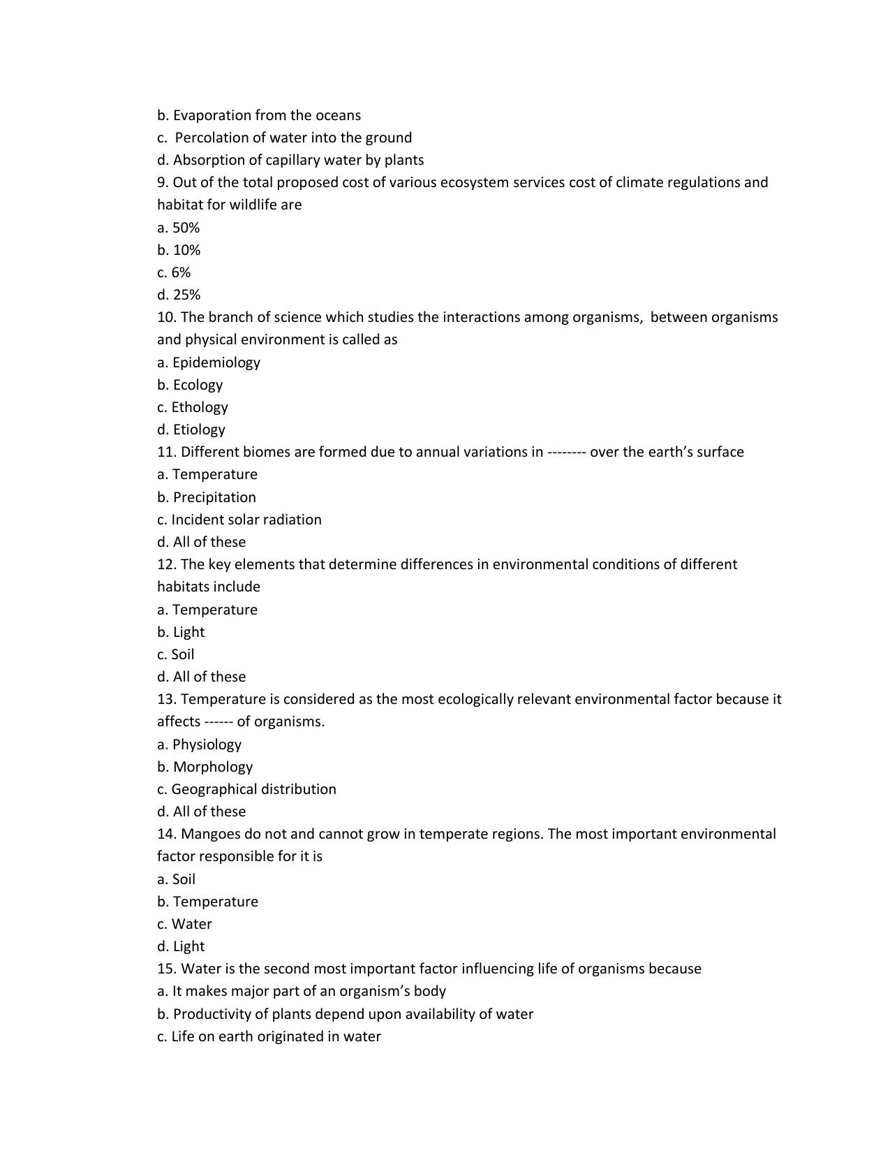 Odisha CPET WILDLIFE & BC SET II 2021 Question Paper - Page 2