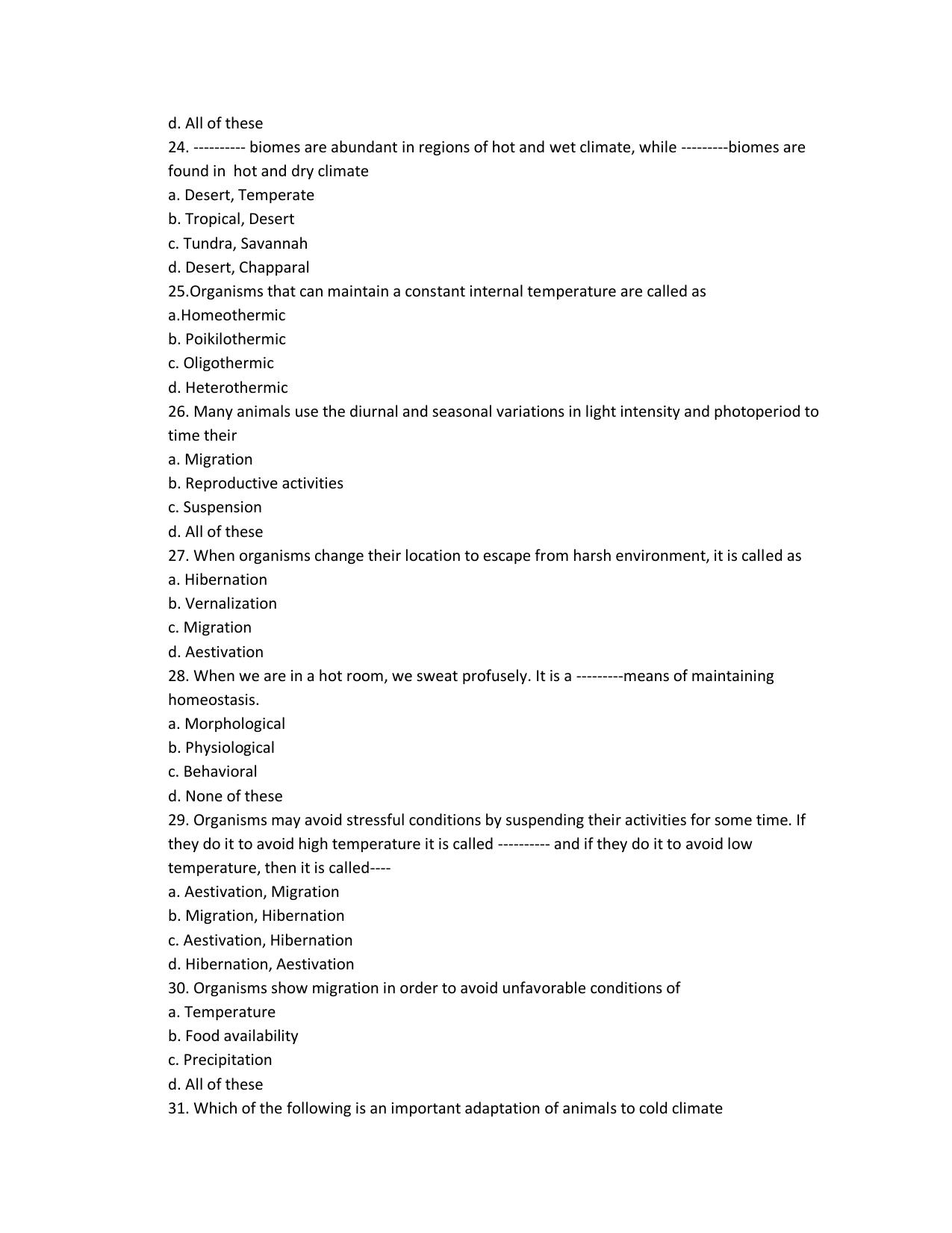 Odisha CPET WILDLIFE & BC SET II 2021 Question Paper - Page 4