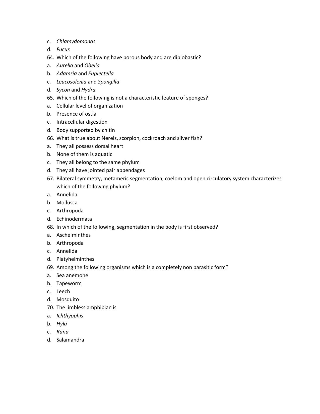 Odisha CPET WILDLIFE & BC SET II 2021 Question Paper - Page 9