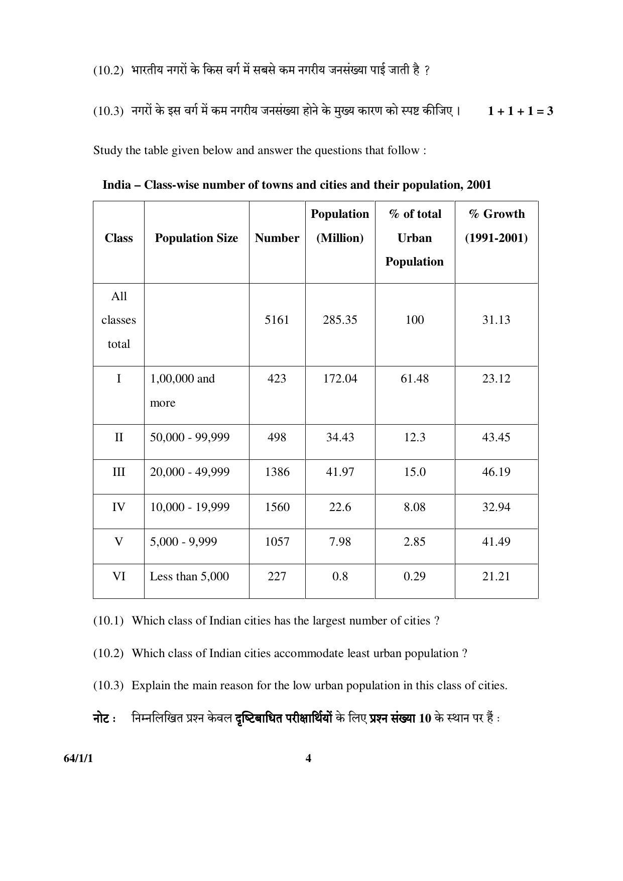 CBSE Class 12 64-1-1 (Geography) 2017-comptt Question Paper - Page 4