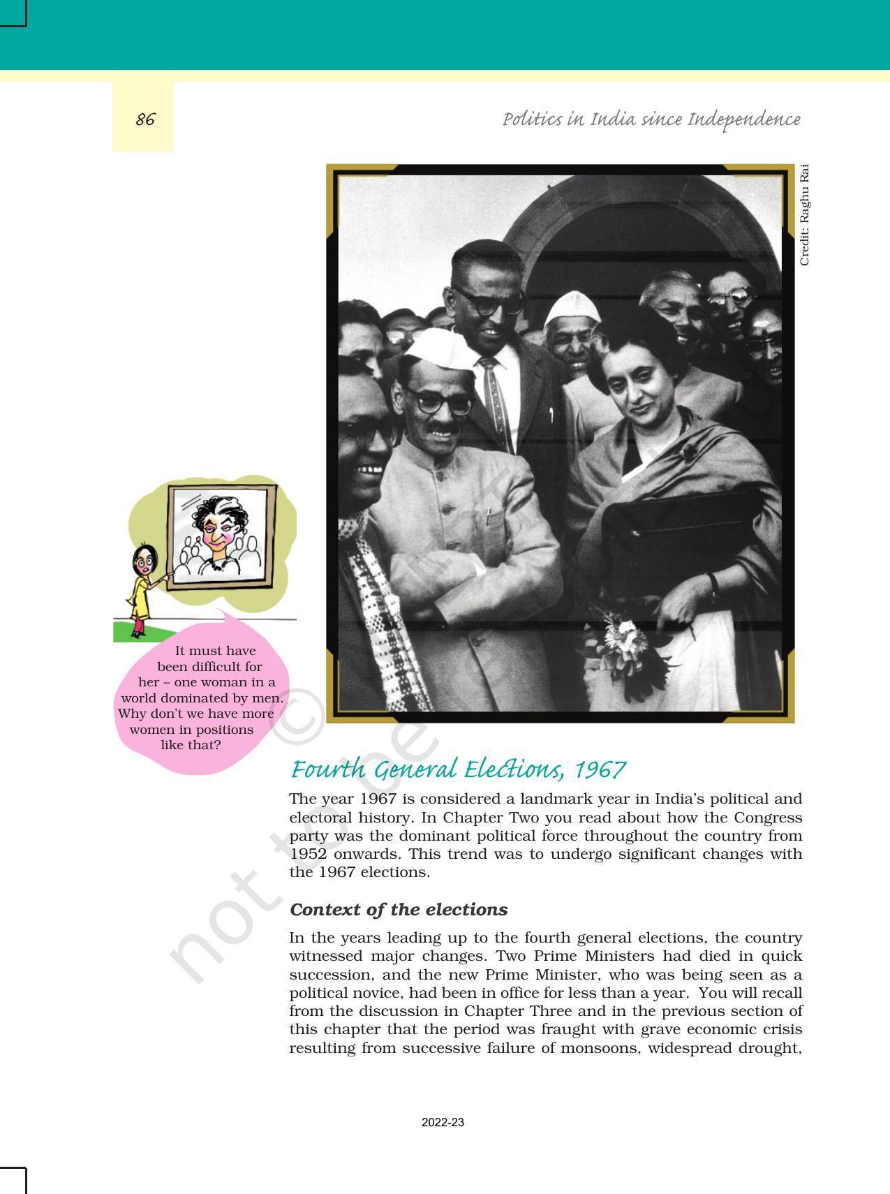 NCERT Book for Class 12 Political Science (Politics In India Since Independence) Chapter 5 Challenges to And Restoration of The Congress System - Page 5