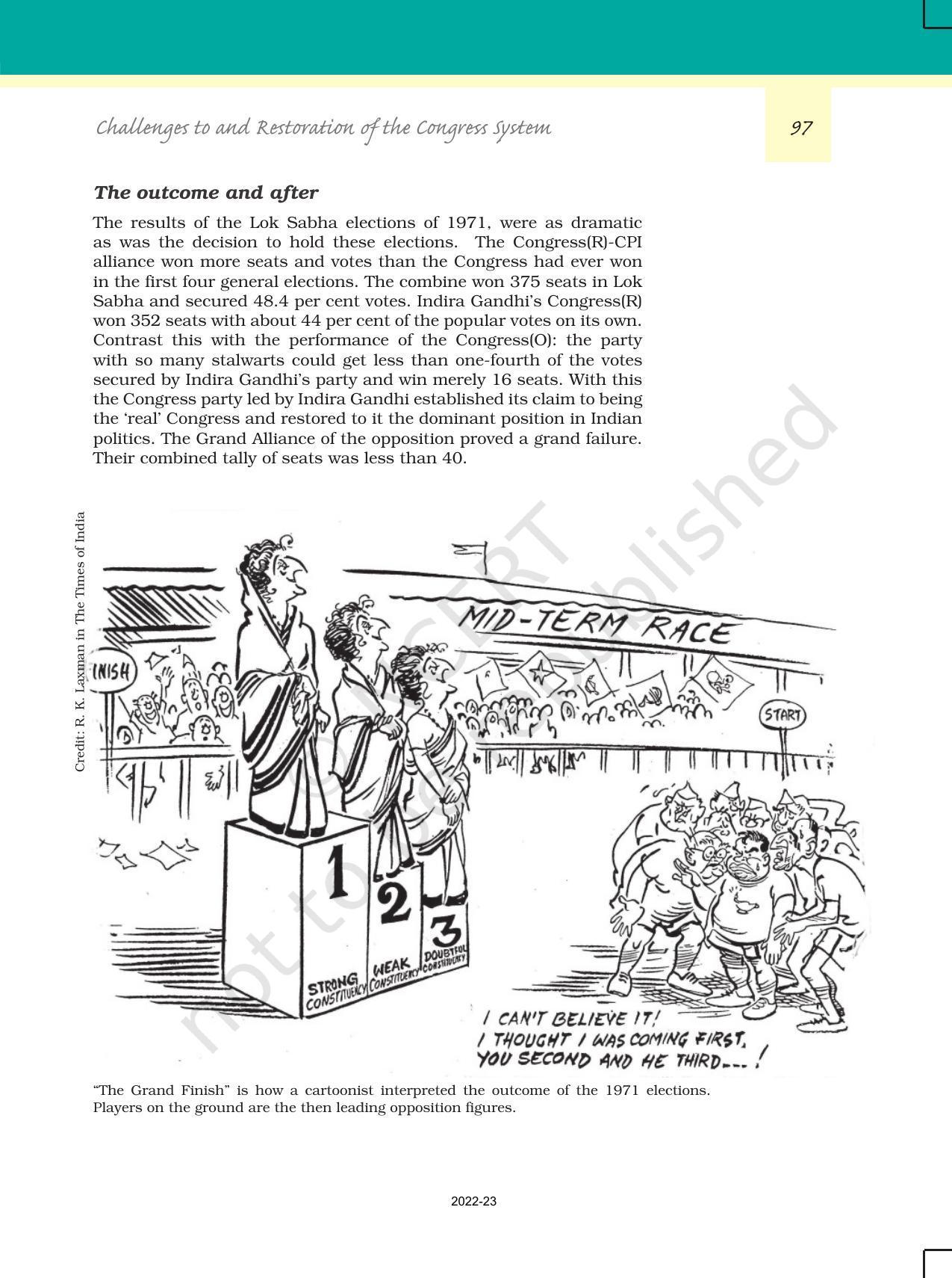 NCERT Book for Class 12 Political Science (Politics In India Since Independence) Chapter 5 Challenges to And Restoration of The Congress System - Page 16