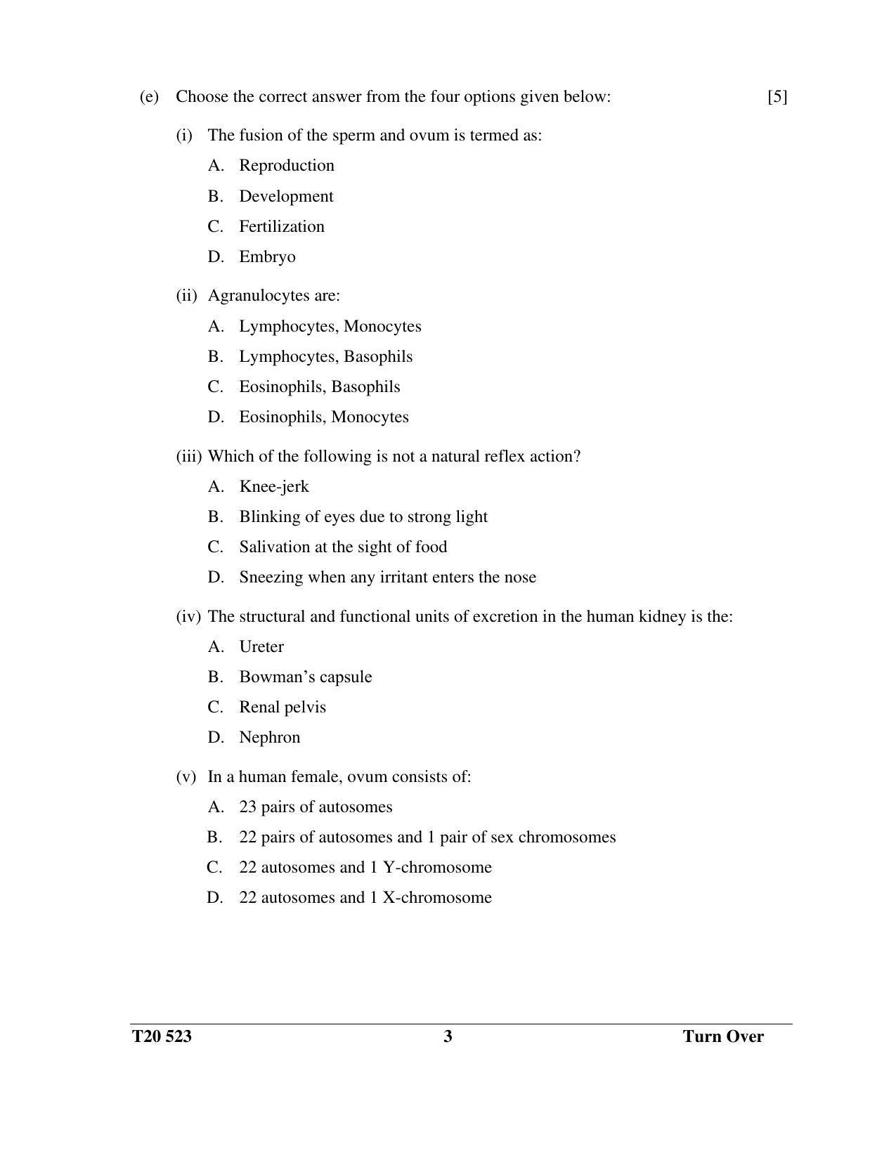 ICSE Class 10 Science Paper 3 (Biology) 2020 Question Paper - Page 3