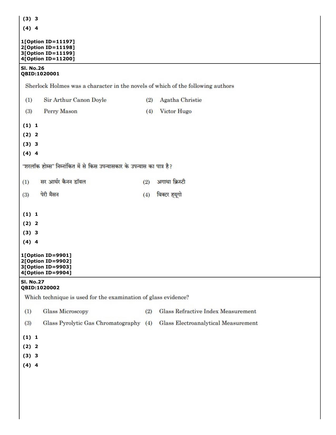CUET (PG) 2022: PGQP-16 A. Forensic Science (04-09-2022) Question Paper - Page 19