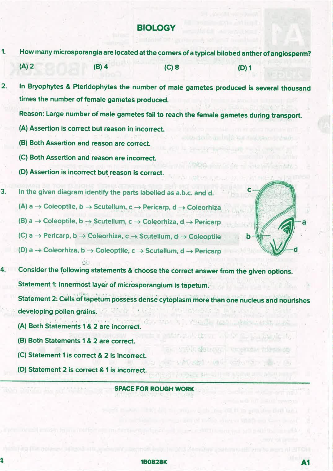 KCET 2021 Biology Question Paper - Page 4