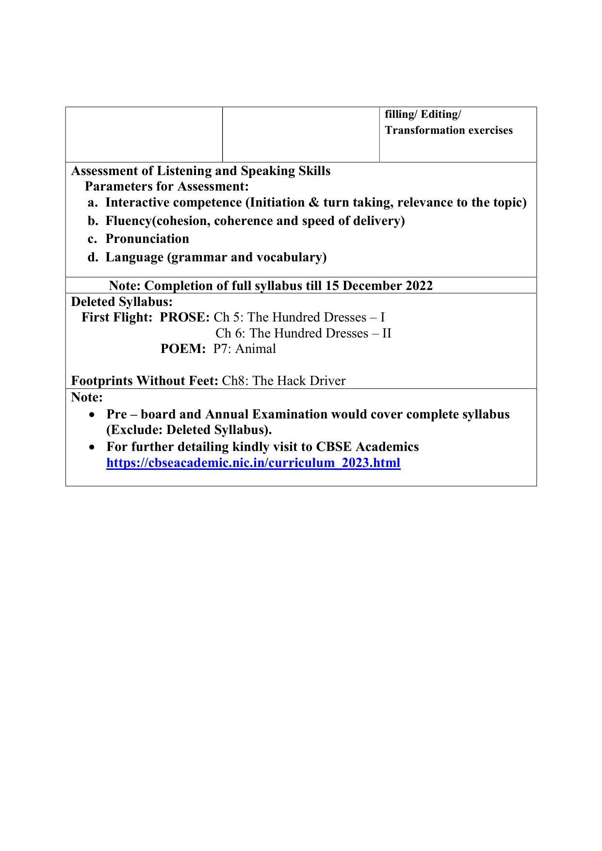 Edudel Class 10 English Syllabus - Page 3