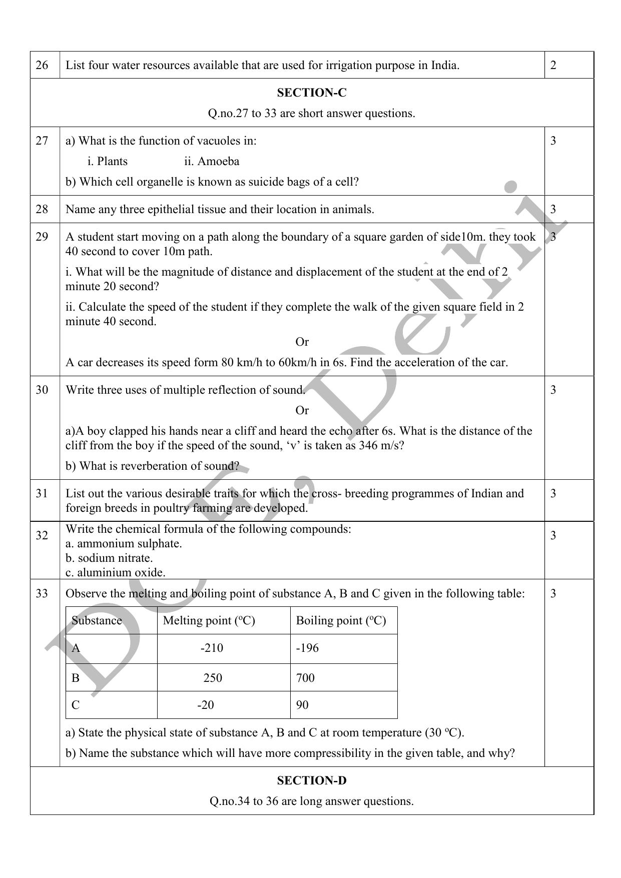 Edudel Class 9 Science (English) Practice Papers-1 (2023-24) - Page 4